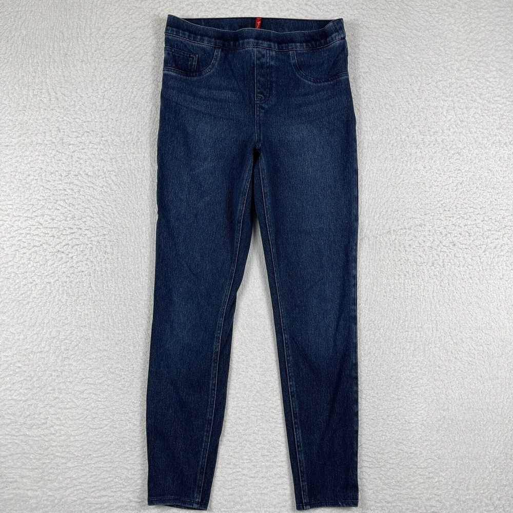 Spanx Leggings Womens Medium Blue Jeanish Ankle Shaping Comfort Casual Career